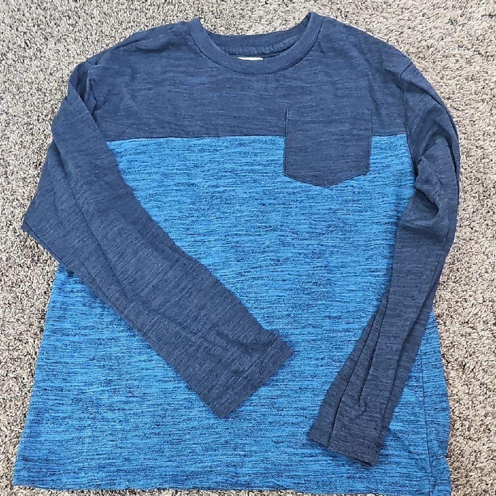 Stylish Kids Long Sleeve Tee in Navy and Blue